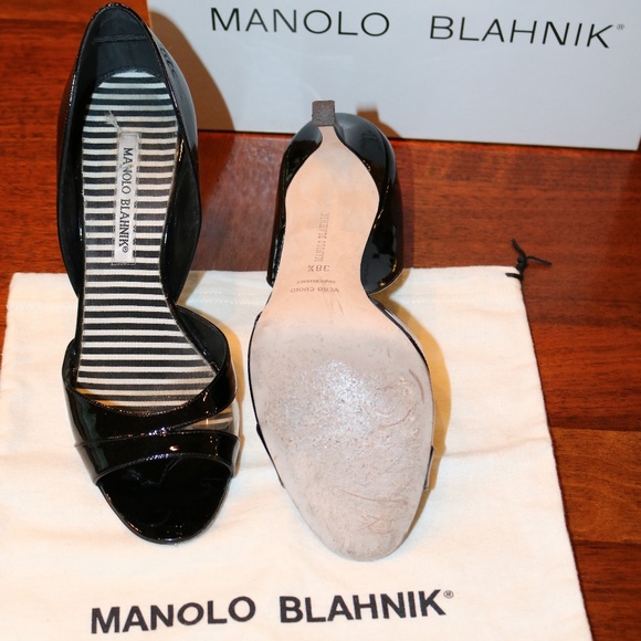 EUC Manolo Blahnik Canti Black D'Orsay Pump 38.5 - Picture 5 of 5